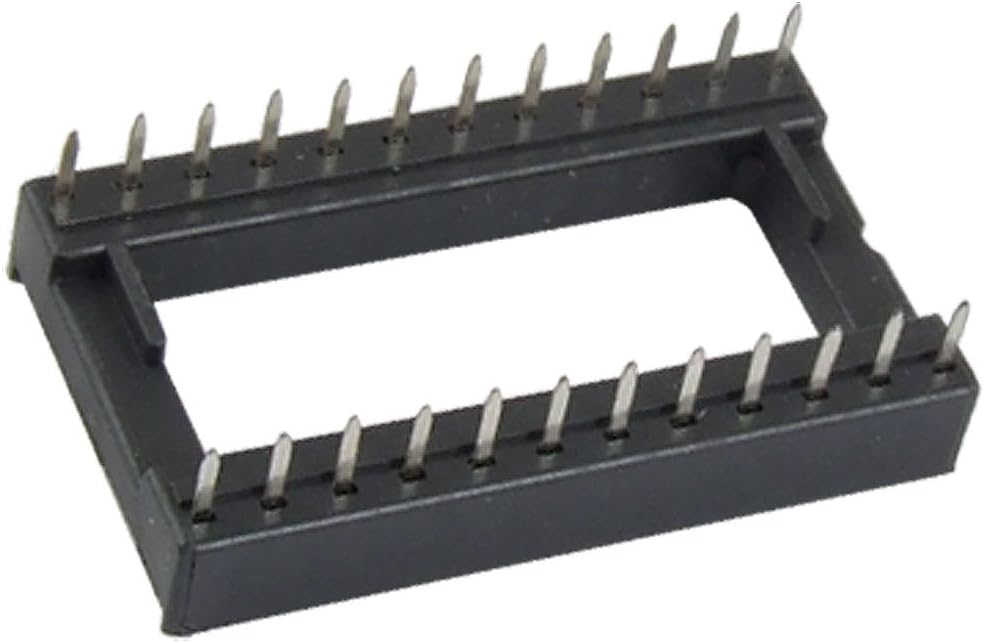 20 X 24 Pin DIP IC Sockets Adaptor Solder Type Socket 2.54mm Pitch 15mm Row Distance