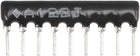 1.2K Ohm Resistor Network Array, 1/8W SIP-9 2.54mm Pitch, 5% Tolerance Bussed Type 10pcs