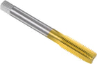 Metric Machine Thread Milling Tap M10 x 1.25 H2 Titanium Coated (Ti-coated) High Speed Steel 3 Straight Flutes Screw Thread Tapping Threading Machinist Repair DIY Tool