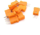 10 Pcs RTD Circuits Male K Type Thermocouple Plugs 35mm Long Orange