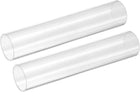 2Pcs Clear Rigid Acrylic Pipe, 36mm(1.42") ID x 40mm(1.57") OD 12" Round Polycarbonate Tube Plastic Tubing for Plumbing, Lighting, Aquarium, DIY Projects