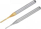 20Pcs 0.8mm, 1mm Titanium Coat Carbide End Mill Engraving Milling Cutter CNC Router Bits for PCB Machine, 1/8" Shank