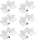 LinkMejor RC Hinges Adjustable Hatch Hinge L30 x W16 mm, for RC Model Airplane Parts White 6pcs