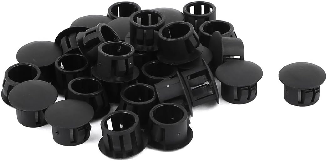 30pcs Plastic 13mm Dia Snap in Type Locking Hole Connectors Button Cover