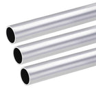 6063 Aluminum Round Tube, 27mm OD 23mm Inner Dia 300mm Length Seamless Straight Tubing 3 Pcs