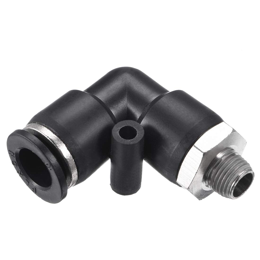 Push to Connect Tube Fitting Male Elbow 10mm Tube OD x G1/8 Thread Pneumatic Air Push Fit Lock Fitting 2pcs