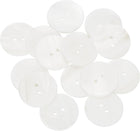 14pcs Natural Shell Buttons, 2 Hole Mother of Pearl Buttons 25mm Sewing Craft Button for Shirt Bag DIY Sewing Crafts Decoration, White
