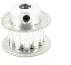 Silver Tone Aluminum Alloy 12 Teeth 6mm Pilot Bore Screwed Timing Belt Pulley