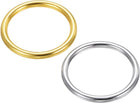 LinkMejor 25mm O Ring Buckle,10pcs Silver Tone 10pcs Gold Tone for Hardware Craft DIY