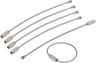 LinkMejor 1.5mmx120mm Screw Locking Wire Cable Keychains Luggage Tag Loops Buckles 6pcs