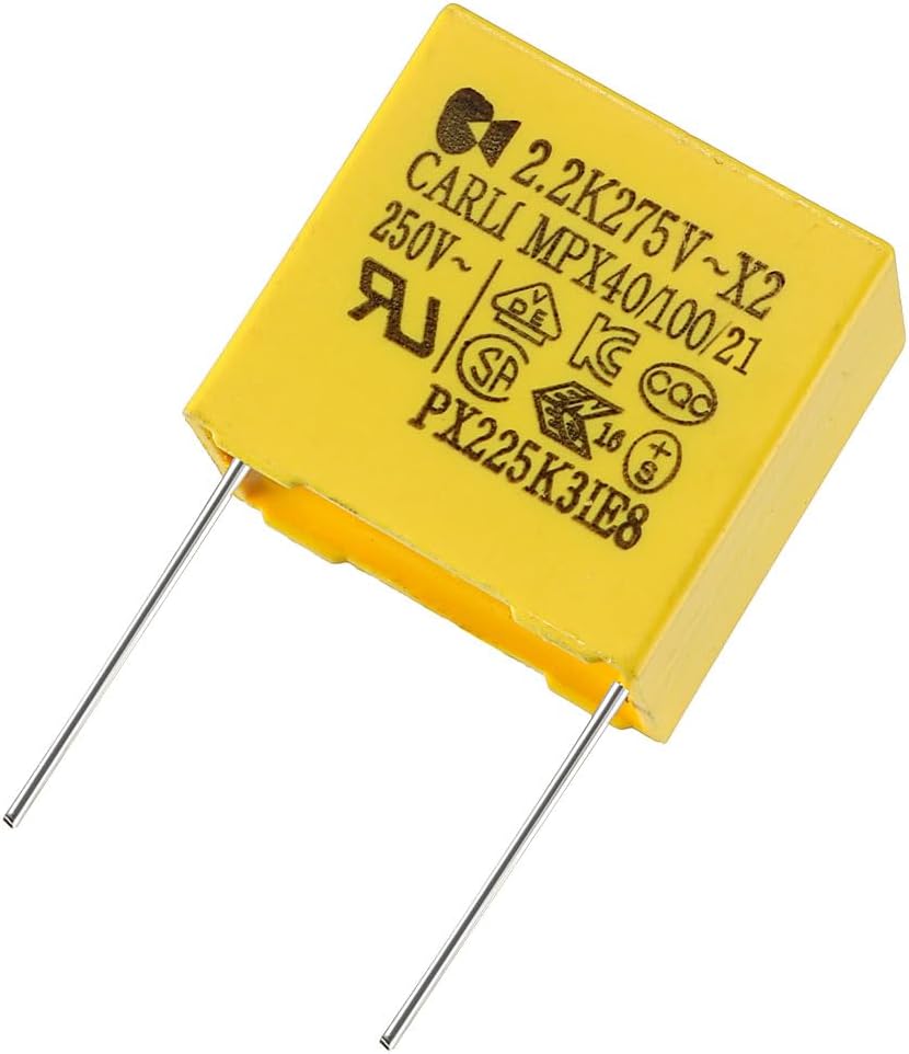 Safety Capacitors Polypropylene Film 2.2uF 275VAC X2 MKP 5 Pcs