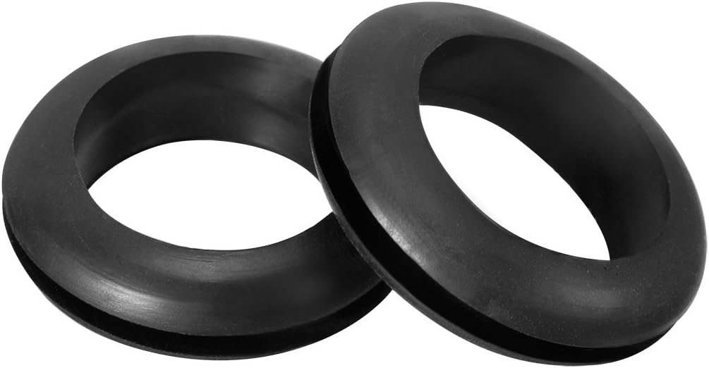 Wire Protector Oil Resistant Armature Rubber Grommet 14mm Inner Dia 200Pcs Black