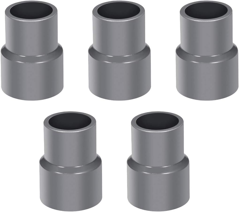 PVC DWV Reducing Coupling Schedule 40 Gray 20mm x 25mm Socket 5Pcs
