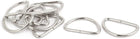 LinkMejor 10pcs Luggage Bag D Shaped Loop Ring Buckle Fastener Silver Tone for 38mm Width Strap Belt