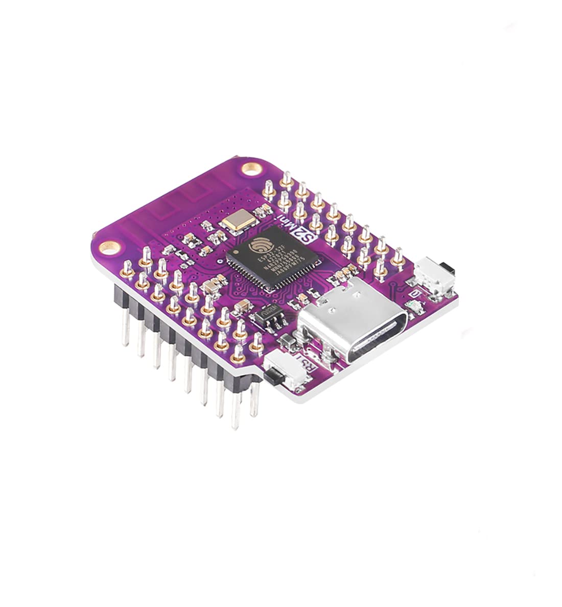 LinkMejor 3قطع لوحة ESP32-S2 ميني WiFi قائمة على ESP32-S2FN4R2 ESP32-S2 4MB ذاكرة فلاش Type-C Connect