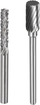 Tungsten Carbide YG8 Double Cut 1/8" Shank 2pcs, Tungsten Carbide Single Cut 1/8" Shank 3pcs