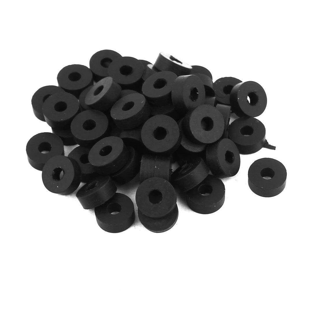 Rubber Flat Washers 11mm OD 4mm ID 4mm Thickness for Faucet Pipe Water Hose, Pack of 50
