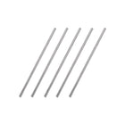 3mm x 100mm 304 Stainless Steel Solid Round Rod for DIY Craft - 5pcs