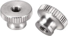 Knurled Thumb Nuts, 2Pcs M5x0.8mm 304 Stainless Steel Round Knobs Fasteners for 3D Printer Parts, Silver Tone