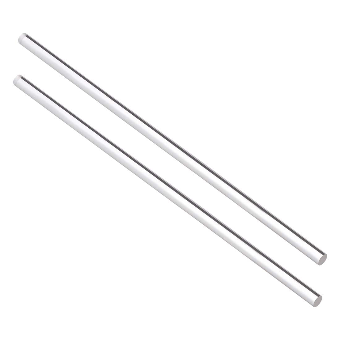 Acrylic Round Rod,Clear,5/16 Inch Diameter 10inch(247mm) Length,Solid Plastic PMMA Bar Stick 2pcs