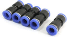 5pcs Pneumatic 8mm to 8mm Straight Push in Connectors Quick Fittings 38mm Length