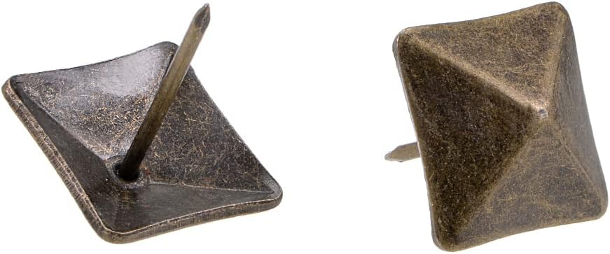 Upholstery Nails Tacks 18mm Square Head Antique Furniture Nails Pins Bronze Tone 30 Pcs