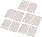 Metal Rectangle 4 Holes Flat Mending Repair Plates Brackets Fasteners 10pcs