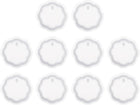 10 Pcs Flower Resin Keychain Moulds, Silicone Epoxy Mould Kit with Hole for Pendant Keychains Ornament Jewelry Art Crafts Making DIY Crafts, White