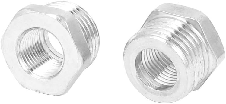 1/2BSP Male to 1/4BSP Female Threaded Hex Reducing Pipe Bushing 2pcs