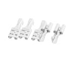 Silver Tone Female Terminal Connectors with 5 Piece, 14 mm Length Spade Crimp