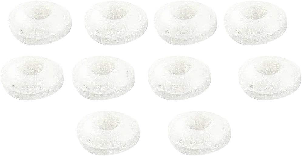 10 Pcs Wire Coil Protector Dual Side White Rubber Grommets 6mm