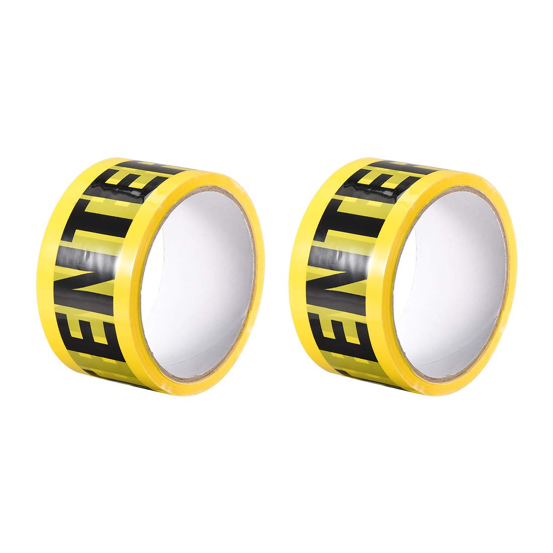 Caution Warning Stripe Sticker Adhesive Tape Bold DO NOT Enter Marking, 82 Ft x 2 Inch(LxW), Yellow Black for Workplace Wet Floor Caution 2pcs