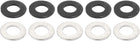 Round Flat Washer, M5x10mmx1mm 304 Stainless Steel Silver Tone and Iron Black Zinc Plated 300pcs