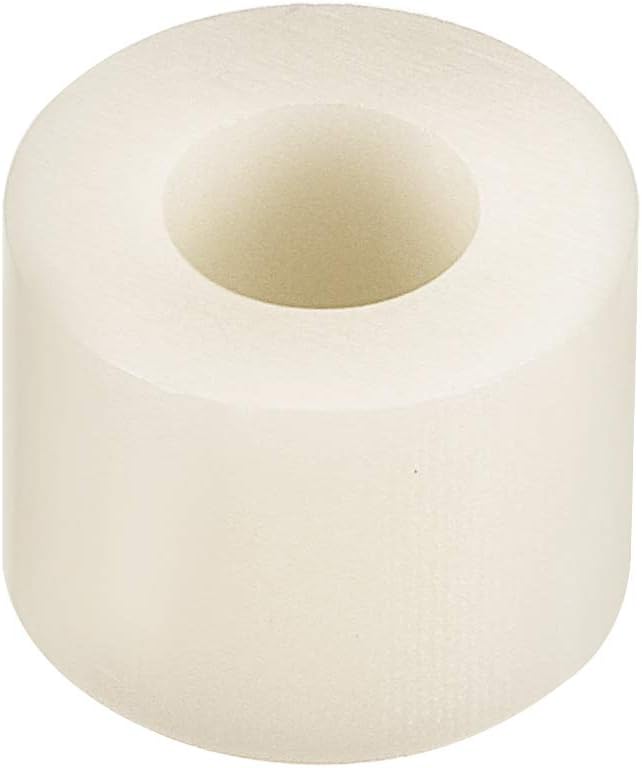 100pcs ABS Round Spacers Washers OD 11mm, ID 5mm, Height 8mm White