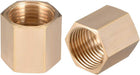Brass Hex Rod Pipe Fitting G1/2 Female Thread Straight Coupling 2pcs