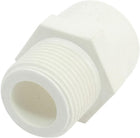 3/4" PT Male Thread 0.984" Slip PVC Pipe Straight Connector Coupler White