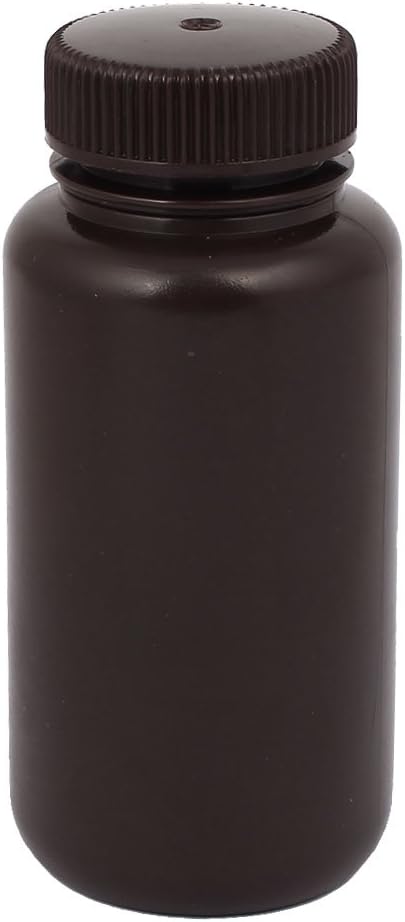 250ml Plastic Wide Mouth Chemical Laboratory Reagent Bottle Sample Bottle Brown