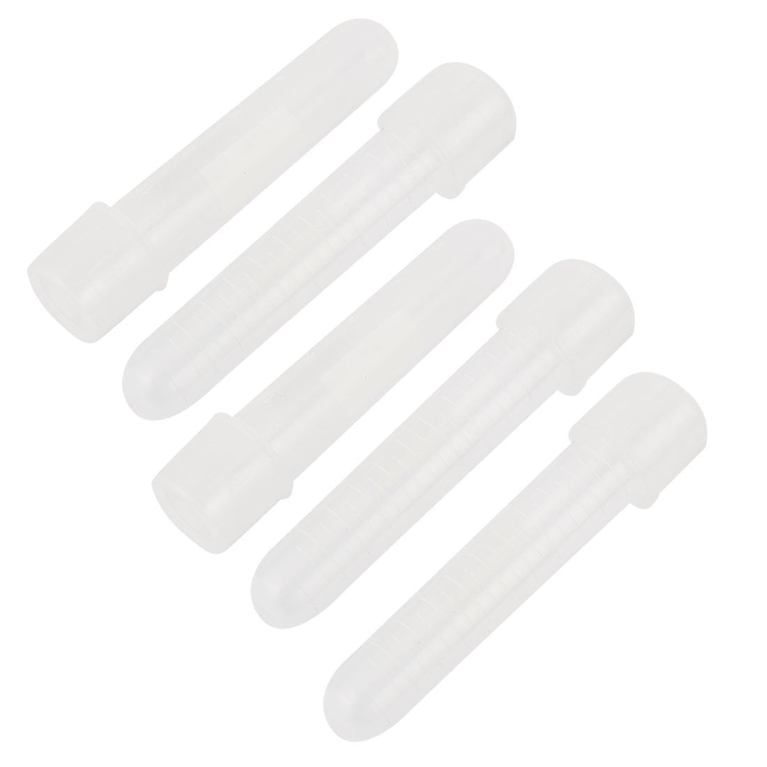 Lab Plastic Test Tubing Cell Culture Tubes 12ml W Caps 5 Pcs