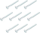 M6x80mm Furniture Screw Hex Socket Cap Machine Screws Zinc Plated Fasteners Bolts Half Thread Carbon Steel 20Pcs