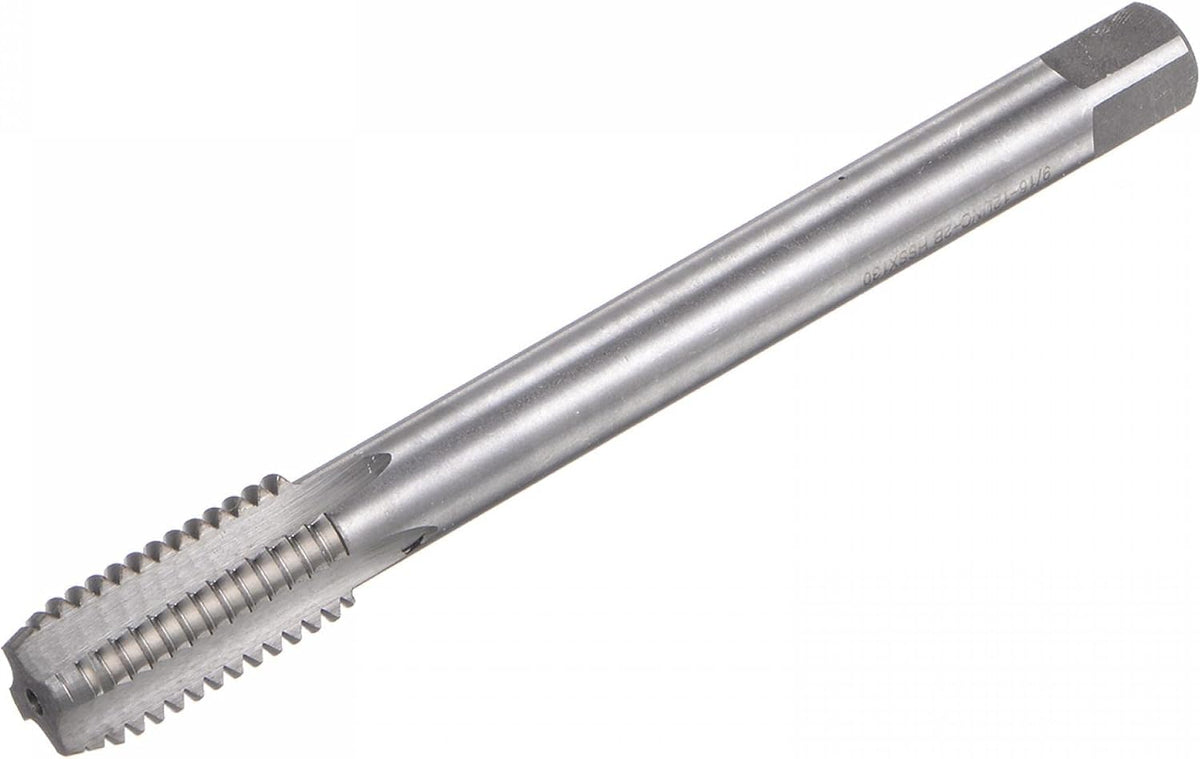 Thread Milling Taps, 9/16-12 UNC High Speed Steel (HSS) 4 Straight Flutes Machine Screw Thread Threading Tap, 5" Length (Extra Long)