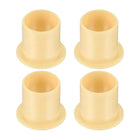 4Pcs Flanged Sleeve Bearing, Plastic Bushing ID 15mm x OD 17mm x Length 19mm POM Bushing, Yellow