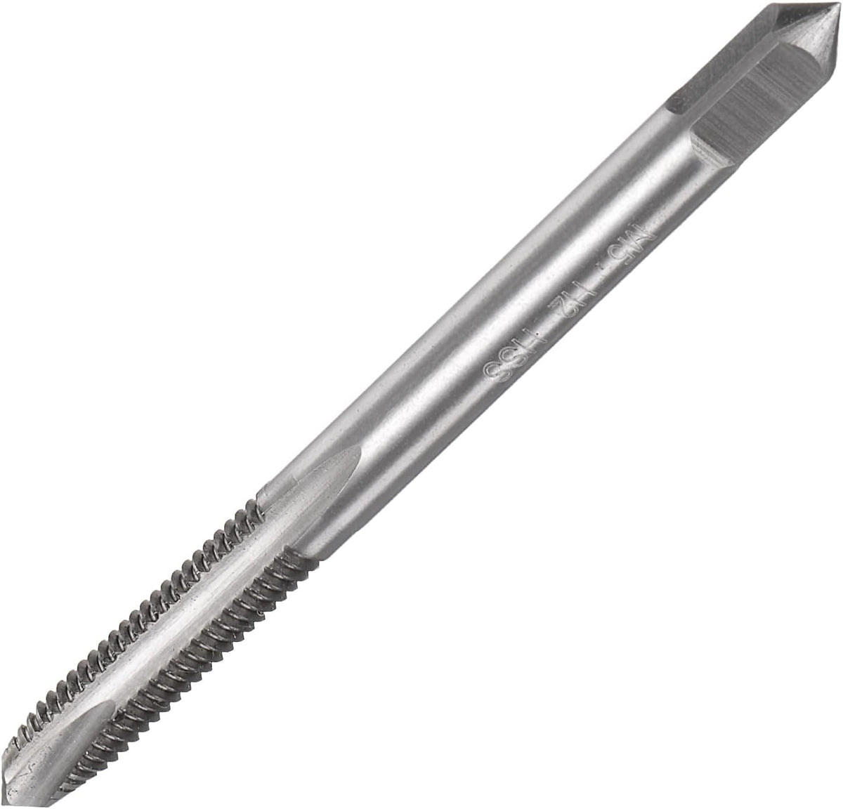 Spiral Point Thread Tap, M5 x 0.8 Metric Screw Tap, Fully Ground High Speed Steel 6542 Machine Tapping Threading Tool for Machinist Thread Repair