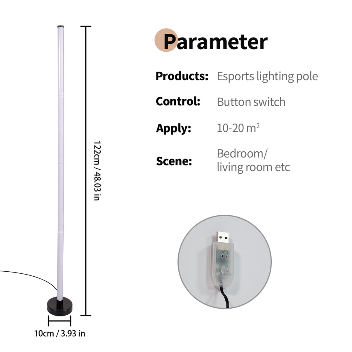 LinkMejor Smart RGB LED hjørnebelysning til gulv med app og fjernbetjening