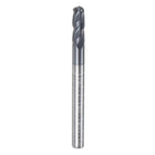 Ball Nose End Mill CNC Router Bit, 1/16" Radius 1/8" Shank Solid Carbide AlTiN Coated Upcut Spiral 4 Flutes Cutter Milling Tool, 1/8" Dia 1-1/2" Total Length