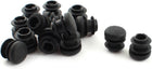 15Pcs Black Plastic Blanking End Cap Round Tube Insert Pipe Bung 15mm