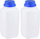 Plastic Lab Chemical Reagent Bottle 1500ml/50.7oz Wide Mouth Sample Sealing Liquid Storage Container Translucent 2pcs