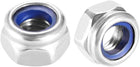 M5 x 0.8mm Nylon Insert Hex Lock Nuts, 201 Stainless Steel, Plain Finish, Pack of 50