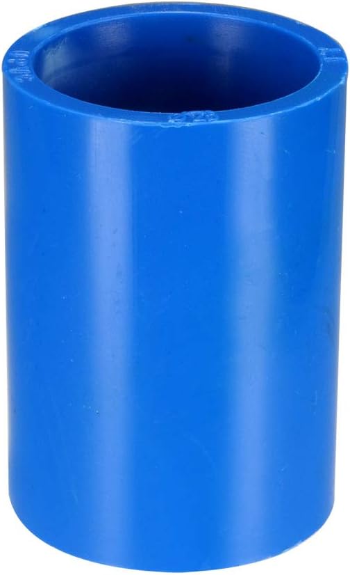 25mm Straight PVC Pipe Fitting Coupling Adapter Connector Blue 5Pcs