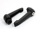 2Pcs Machinery M8 Female Thread Adjustable Metal Handle Lever Black