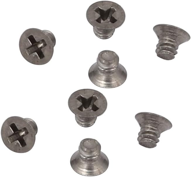 8pcs M1.6 Metric Thread 2mm Length Flat Head Phillips Drive Titanium Screw